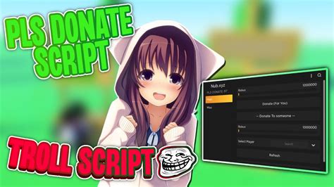 This script have probably the best method for afk without getting kicked from the game and looks pretty nice, we have been. . Pls donate fake nuke script